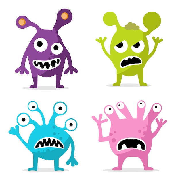 Set of cute monsters character