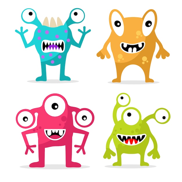 Set of cute monsters character