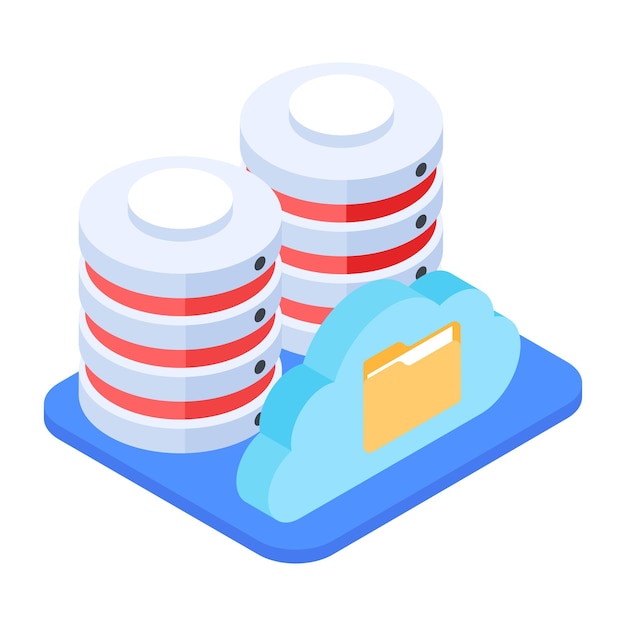 Set of Database Management Isometric Icons