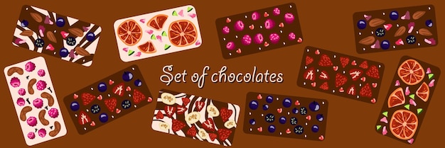 A set of decorative chocolates for the Valentine's Day holiday mother's day birthday Chocolate