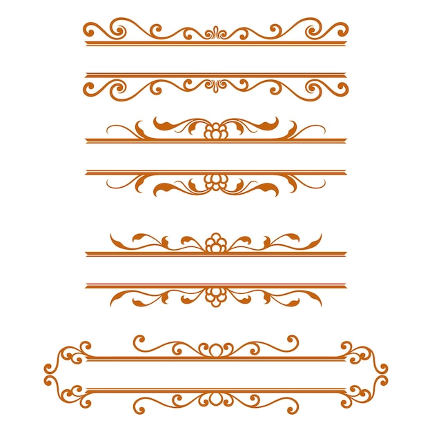 Set decorative ornament frame