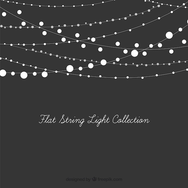 Vector set of decorative string lights