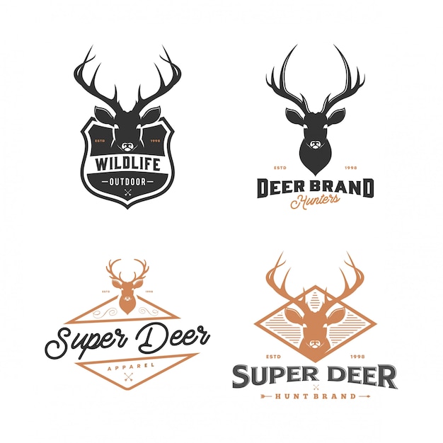 set of deer logo