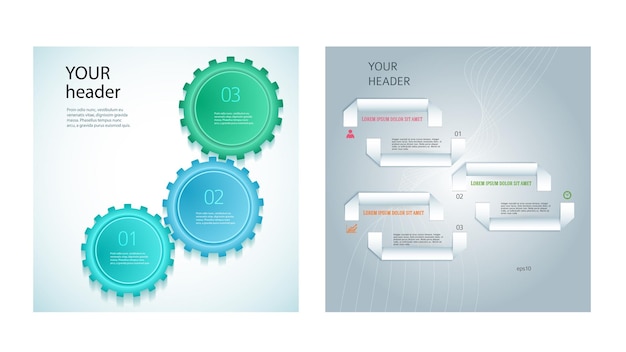 Set Design business presentation template Vector illustration EPS 10 Can be used for chart process the financial company technology infographics number banners charts and graphs or power point