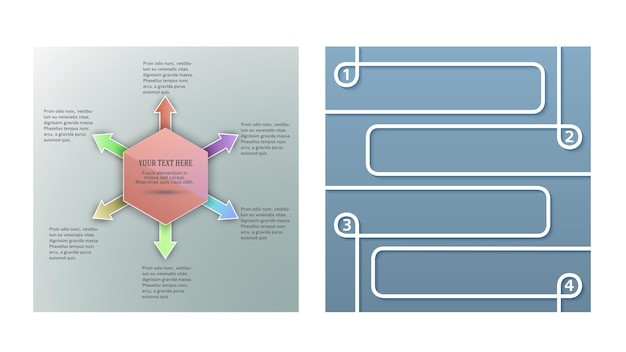 Set Design business presentation template Vector illustration EPS 10 Can be used for chart process the financial company technology infographics number banners charts and graphs or power point