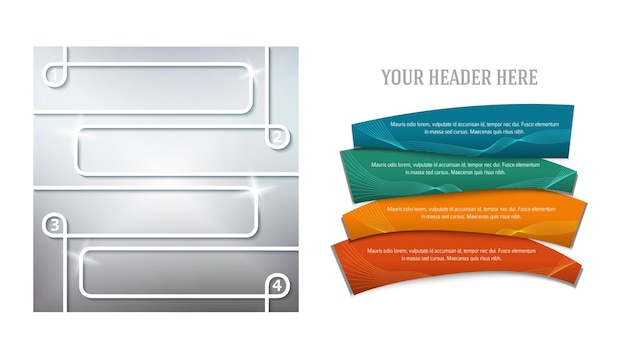 Set Design business presentation template Vector illustration EPS 10 Can be used for chart process the financial company technology infographics number banners charts and graphs or power point