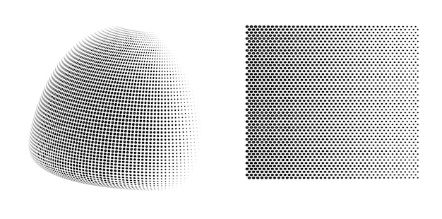 Set Design elements Halftone dot pattern on white background Vector illustration eps 10 frame with black abstract random dots for technology big data theme grunge cover page about hitech IT