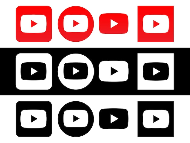 set design youtube icons