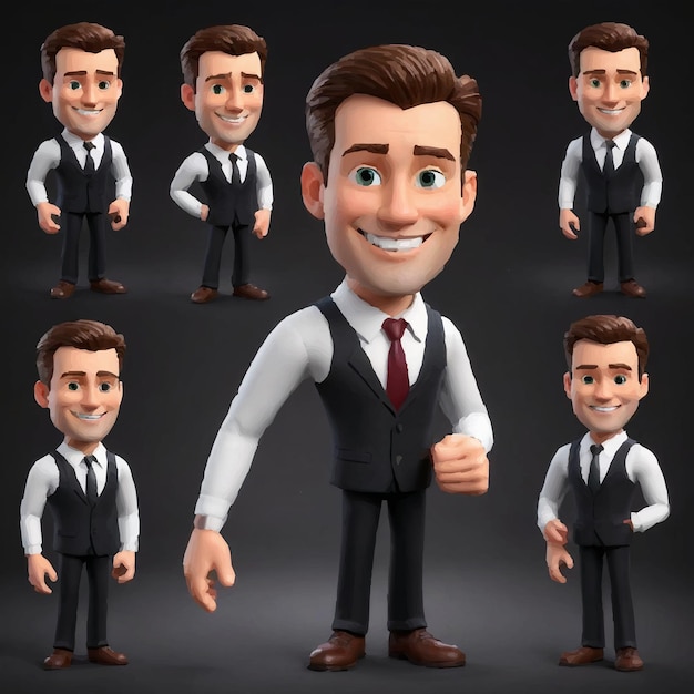 Set of different positions of hands legs head for animation