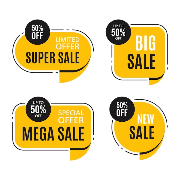 Set of Discount price labels