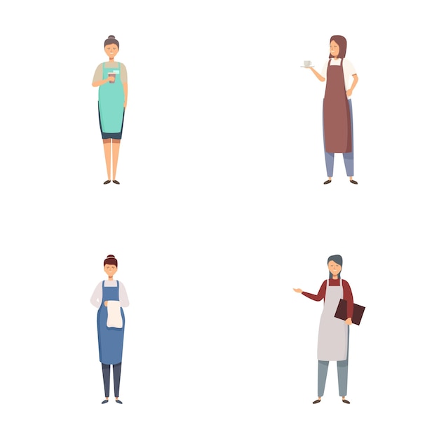 Vector set of diverse professionals in uniforms