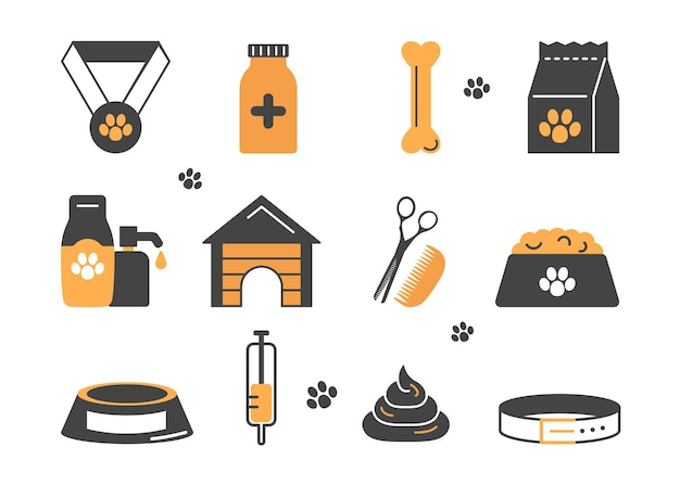 Set of dog care icon