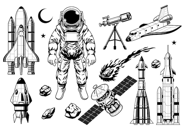 Set drawing object of Space Technology