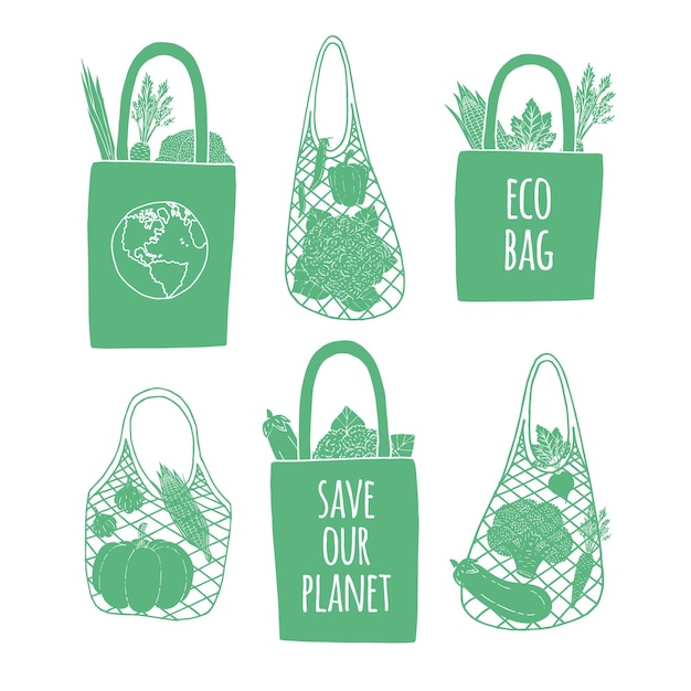 Set of eco bags