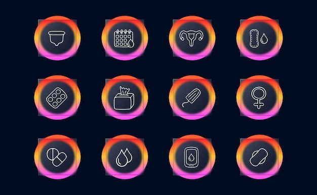 Set of ecofriendly energy icons representing renewable energy sources such as solar power wind power Neomorphism style Vector line icon for Business