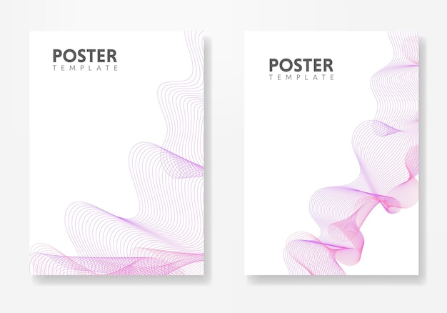 Set of Editable poster template. Can be used for poster, brochure, magazine, card, book, flyer