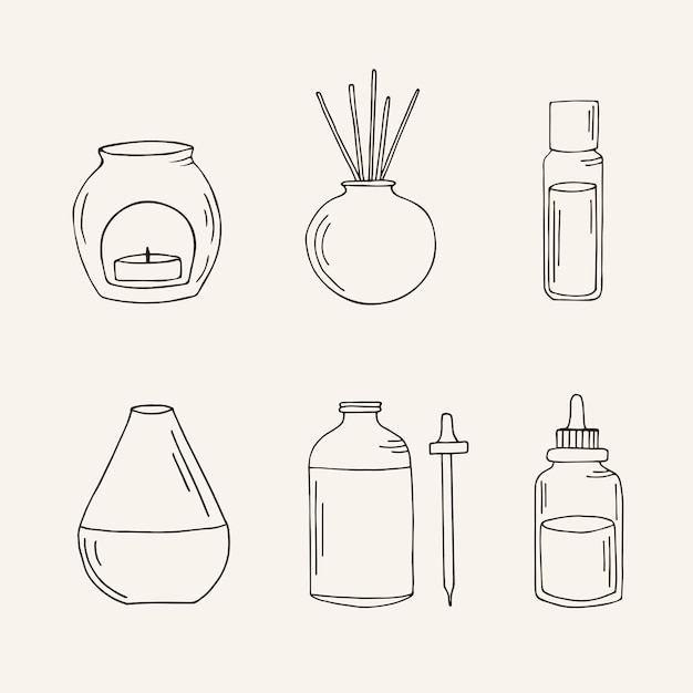 Set of elements for aromatherapy