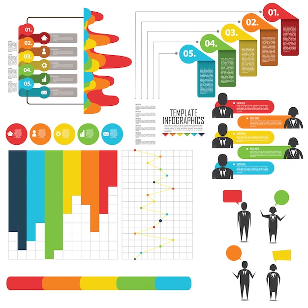 set elements for infographic