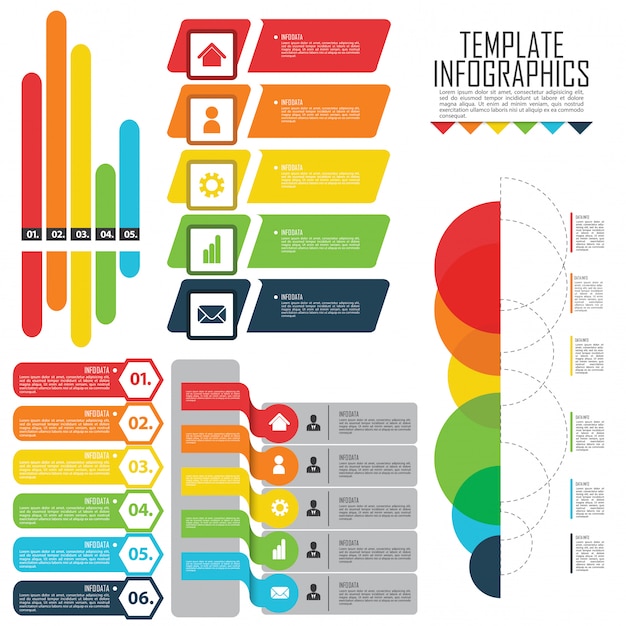 set elements for infographic