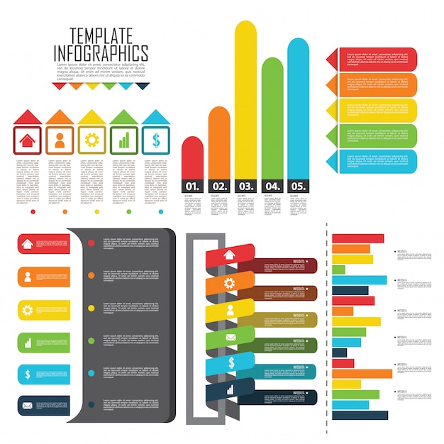 set elements for infographic