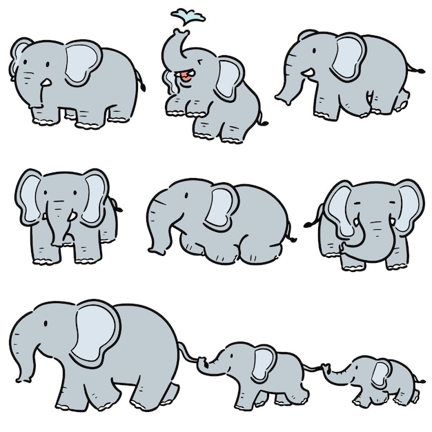 set of elephant