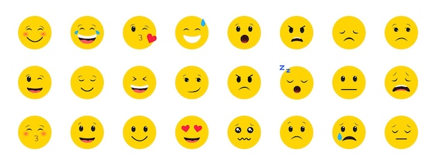 Set of emoticons Emoji for messenger