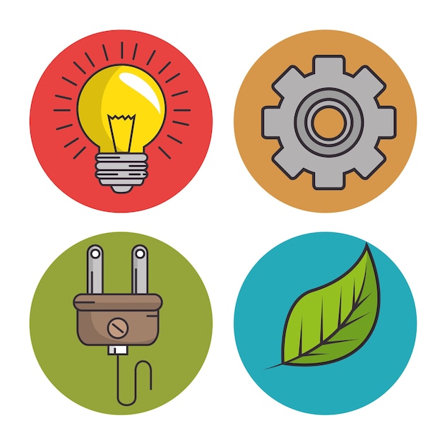 Set of enviromental recycle ecology icon