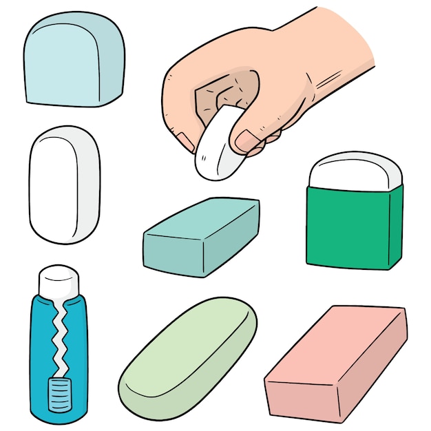 set of eraser