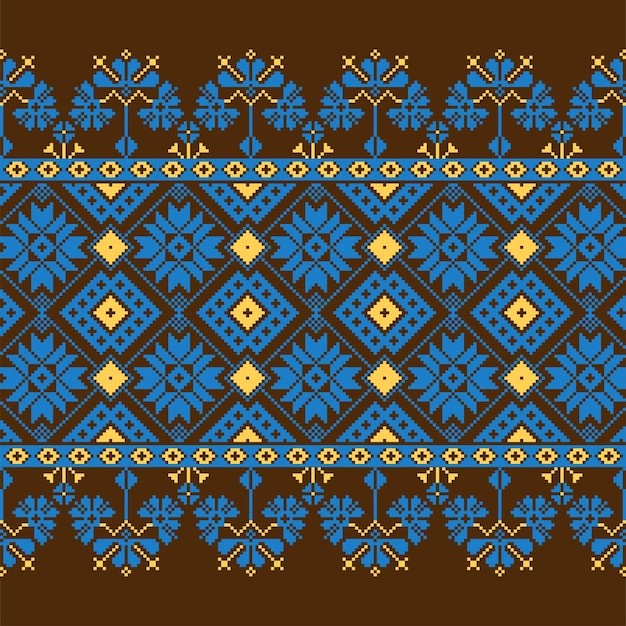 Set of Ethnic ornament pattern in different colors