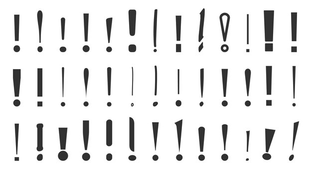 Vector set of exclamation point icon.vector illustration