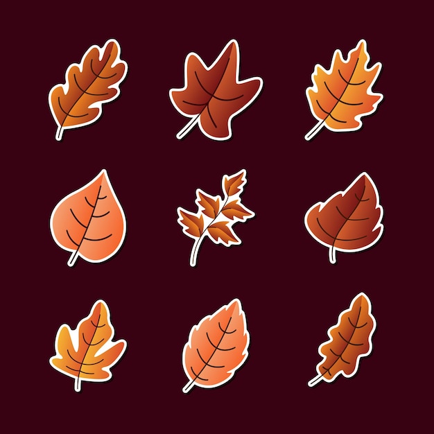 Set of Fall Floral Sticker Pack