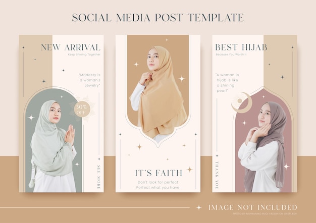 Set of fashion social media story template