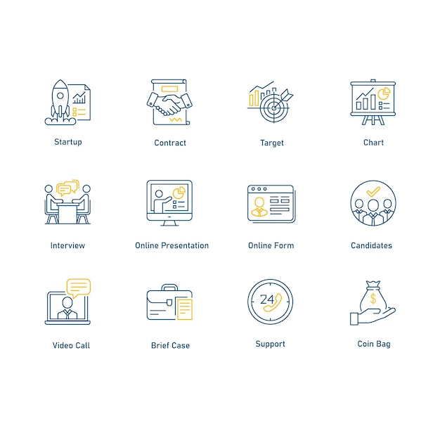 Set Of Financial Business Vector Icon Design