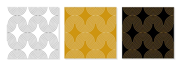 Set of flat design elegant pattern collection