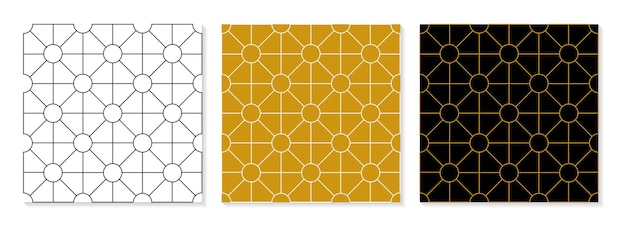 Set of flat design elegant pattern collection