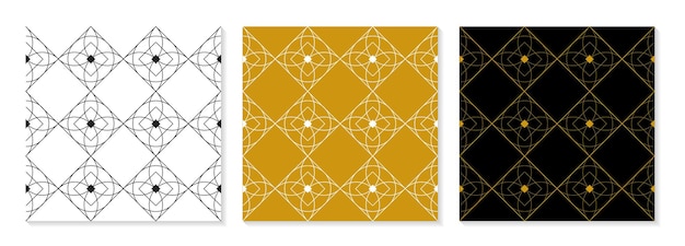 Set of flat design elegant pattern collection