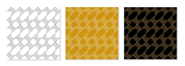 Set of flat design elegant pattern collection