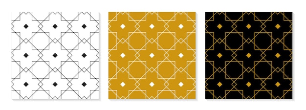 Set of flat design elegant pattern collection