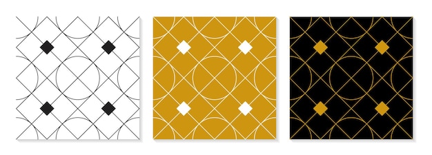 Set of flat design elegant pattern collection