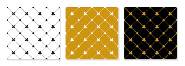 Set of flat design elegant pattern collection