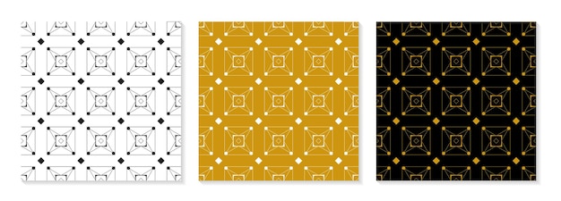 Set of flat design elegant pattern collection