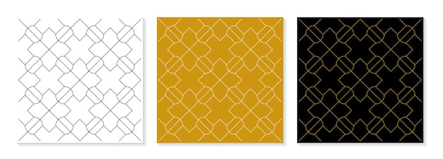 Set of flat design elegant pattern collection