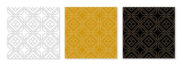 Set of flat design elegant pattern collection