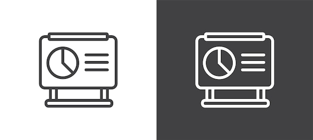 Set of Flip Chart Billboard Icons Vector Icons of Data Presentation Sheet for all Purposes Business Web Mobile or Print