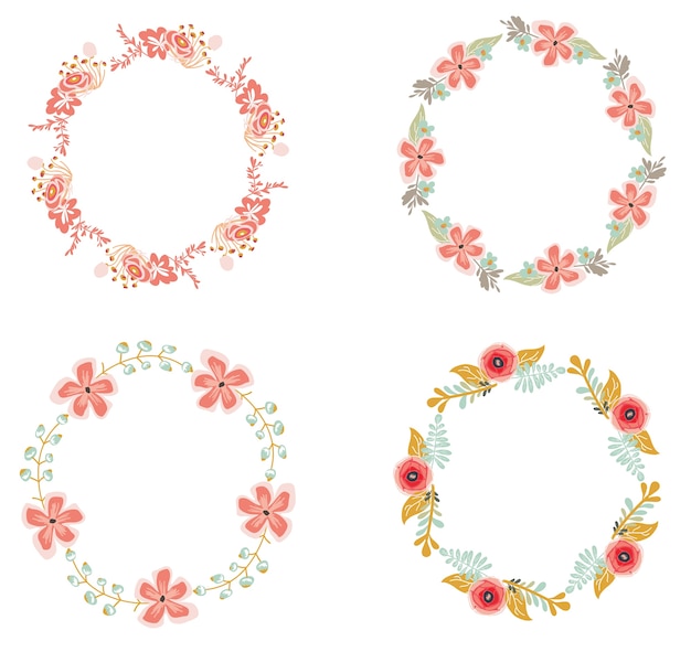 Set of Floral Wreath for Wedding