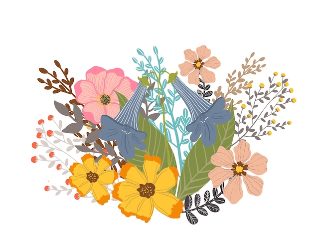 Set of Flower bouquet design vector