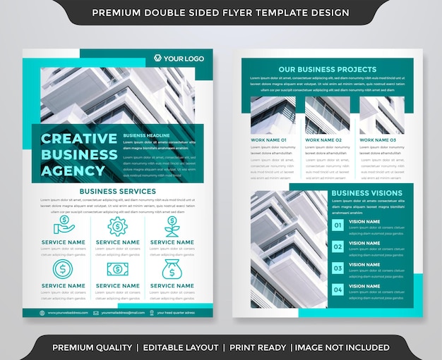 set of flyer template with abstract and abstract background use for business ads