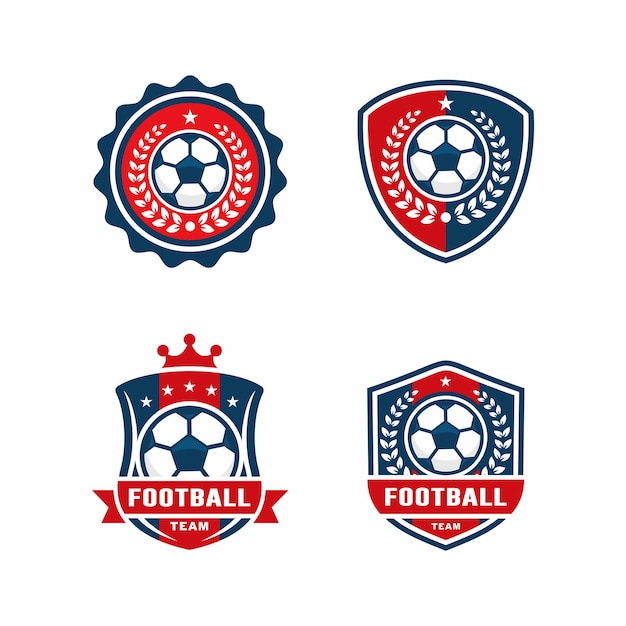 Set of football logo template