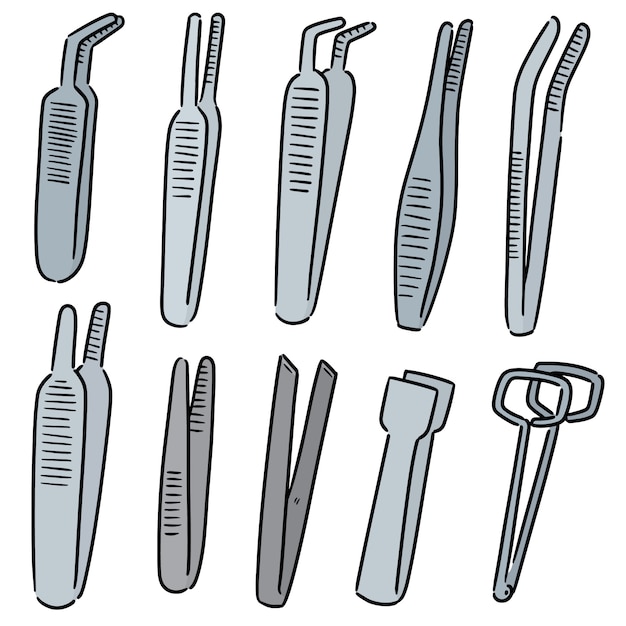 set of forceps