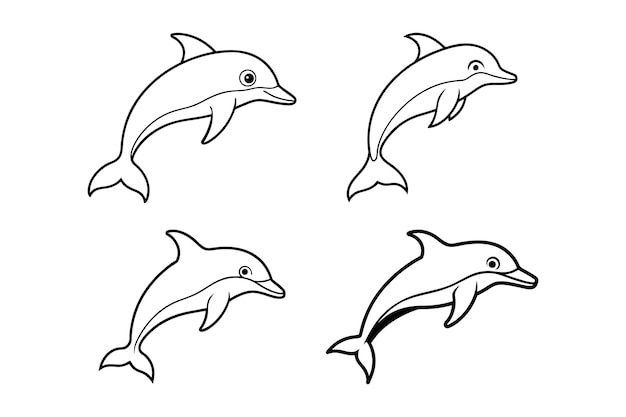 A set of four Dolphin